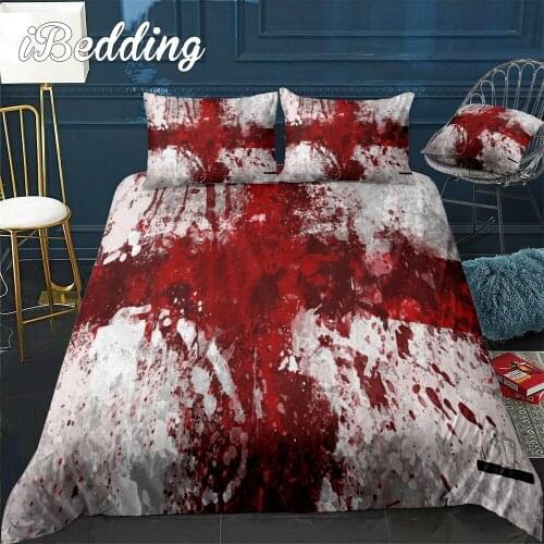 Blood Abstract Pattern Duvet Cover Set Pinch Pleat 2/3pcs Twin/Queen/King Size Bedclothes Bedding Sets Luxury No Filling Sheet
