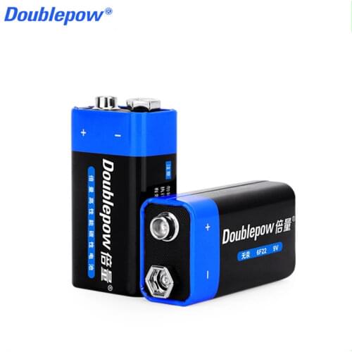 2PCS 9V battery 6F22 Primary & Dry Battery for multimeter alarm microphone iron case Disposable Battery Dry Battery