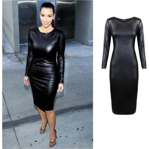 2018 Black Leather Sexy Body Suits for Women PVC Erotic Leotard Costumes Latex Bodysuit Catsuit Girls Wet Look Mini Dress