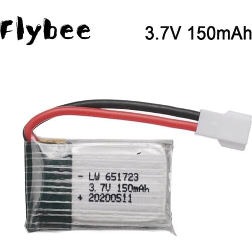 3.7V 150mAh Rechargeable Battery Drone Battery For H2 H8 H48 U207 for H8 Battery For Syma x2 Toy Helicopter 3.7v Battery 10pcs