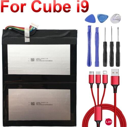 7.4V 6000mAh Battery for Cube i9 Tablet PC Kubi New Li-Po Polymer Rechargeable Accumulator Replacement 2877167 W/ 10 Lines