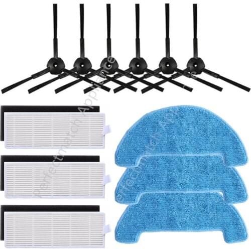 Side Brush HEPA Filter Mop Cloth for Polaris Pvcr 1126W 0826 0726w 0926w Robotic Vacuum Cleaner Parts Accessories Brushes Filter