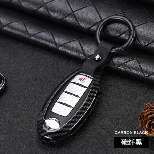 Carbon Fiber Car Remote Key Cover Case holder For Nissan Qashqai J10 J11 X-Trail t31 t32 kicks Tiida Pathfinder Murano Note Juke