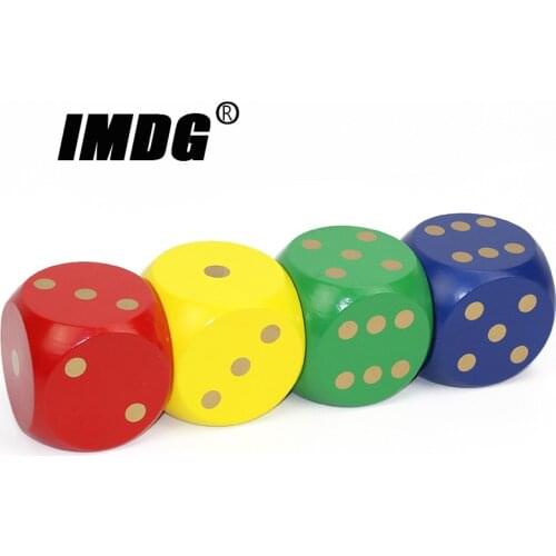 Wood Dice 8cm Large Size Colorful Game Dice Solid Rounded Toy Entertainment Game Props