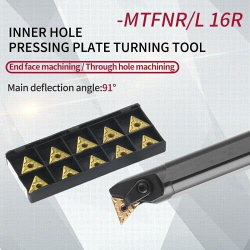 S16Q/S20R/S25S/S32T-MTFNR16R Internal Turning Tool Holder Boring Bar TNMG16 Carbide Inserts Lathe Bar CNC Cutting Tools