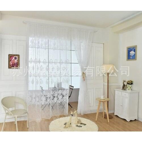Continental Ingot Flower Offset Screen Curtains The light-transmitting Screens Decorated For The Living Room Bedroom Study