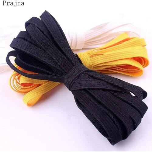 3/6/MM5Yards White black Yellow Flat Elastic Bands Elastic rubber band wedding Garment elastic tape for DIY sewing Stretch Rope