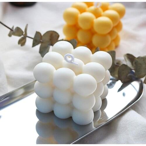 3D Handmade Candles Molds for Candle Making,Candle Overlapping Balls Silicone Cube Mold for DIY Candle Crafts Making Decorations