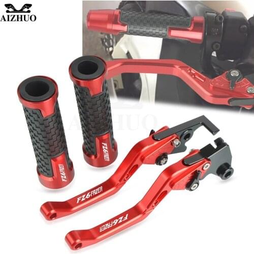FZ6 FAZER Brake Clutch Levers FOR YAMAHA FZ6 FAZER 2004-2010 2005 2006 2007 Motorcycle Accessories Handle Grips End LOGO CNC