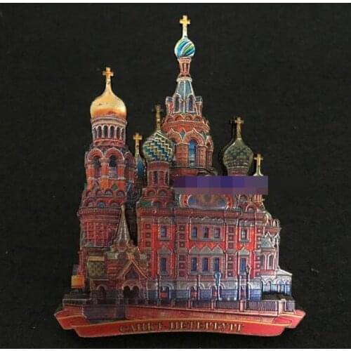 Hot Selling Newest Russian Refrigerator Magnets, Magnetic Stickers, Dolls, Moscow Tourist Souvenirs, Wood Whiteboard Sticker