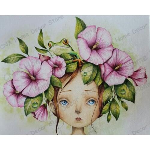 Cartoon Girls Drill Mosaic 5D Diy Embroidery Diamond Painting Resin 3D Floral Cross Stitch Kits decoration craft stickers