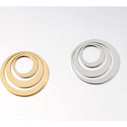 10pcs/Lot Stainless Steel Mirror Polish Round Charms Pendants for DIY Jewelry Making Necklace 17/25/32mm