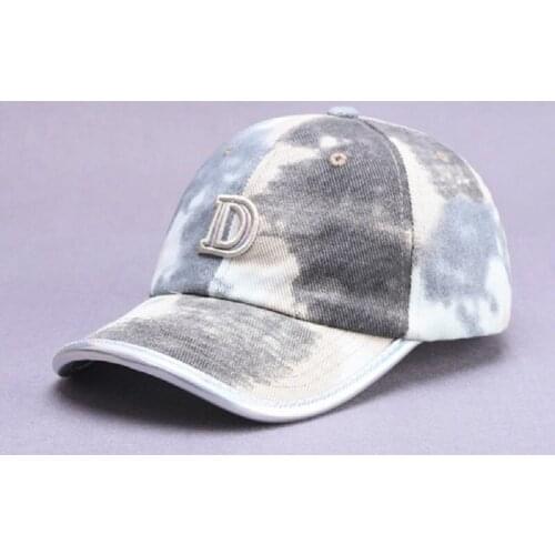 Summer Children Boy Girl Letter D Tie Dyed Baseball Cap Kids Sun Caps Baby Bonnet