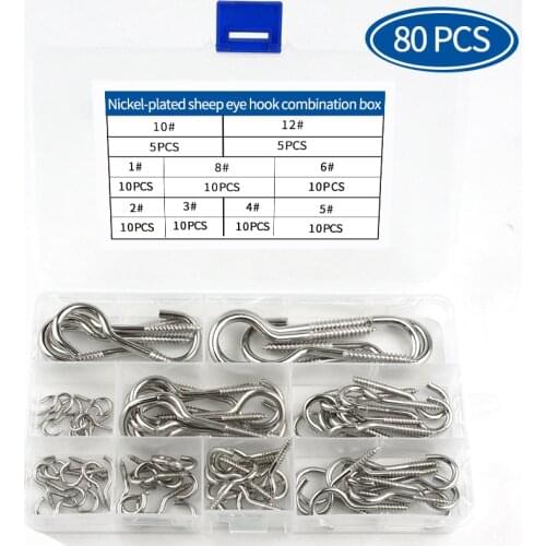 LUHUICHANG Light Hook Ring screw Question Mark hooks Sheep Eye Hook Screws Wood Self-tapping Screw Hooking Screw Set