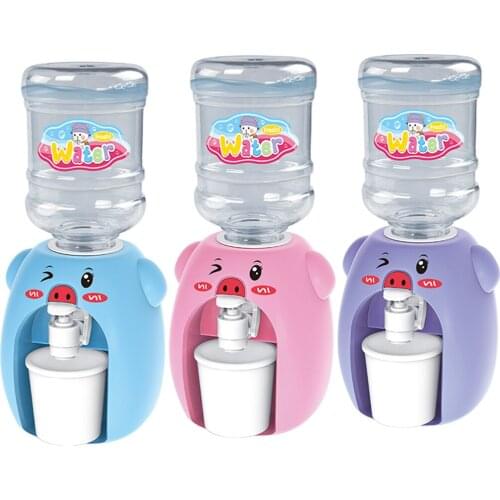 Cartoon Water Dispenser Toy Playhouse Drinking Fountain Model Role Play Educational Gift for Children Kids Party Game