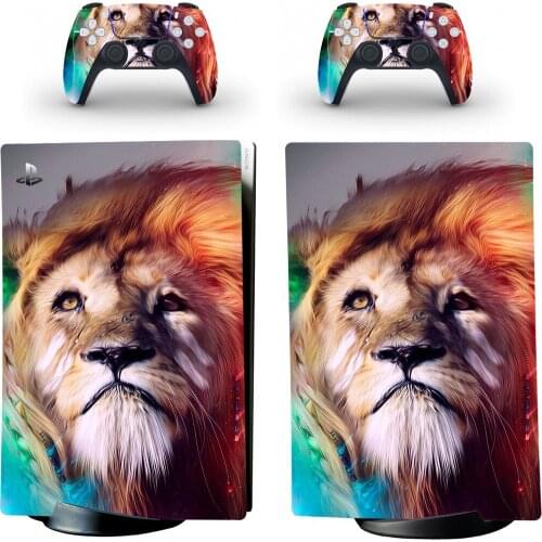 New Lion PS5 Digital Skin Sticker Decal Cover for PlayStation 5 Console and 2 Controllers PS5 Skin Sticker Vinyl