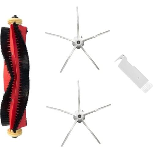 Main Brush Side Brush for Xiaomi Roborock S6 S50 S5 MAX T6, Robot Vacuum Cleaner Replacement Kit