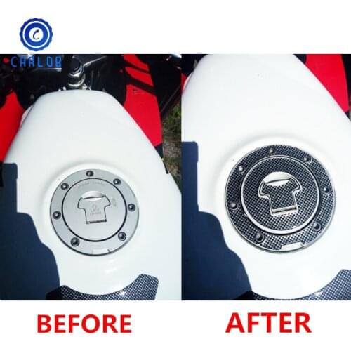 Carbon Fiber Motorcycle Tank Pad Protector Sticker Motor Gas Oil Cap Cover Decal For Honda CBR RVF VFR CB400 CB1300 CBR1000RR