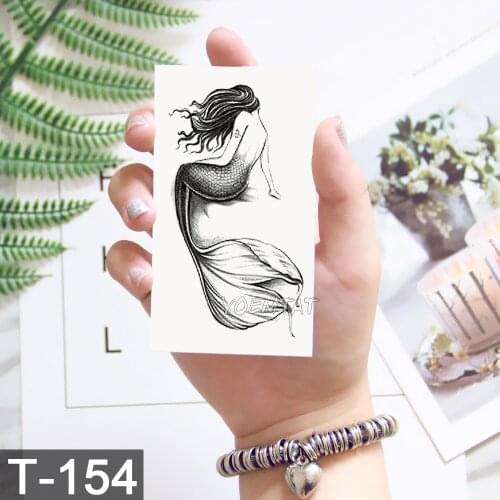 Waterproof Temporary Tattoo Sticker sleeve tattoo Fashion Adults Hand flash tattoo for men glitter tattoo Mermaid Ocean Henna