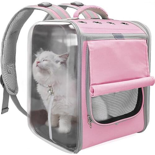 Breathable Pet Cat Carrier Backpack Foldable Square Travel Outdoor Pet Small Dogs Shoulder Bag Packaging Carrying Pet Supplies