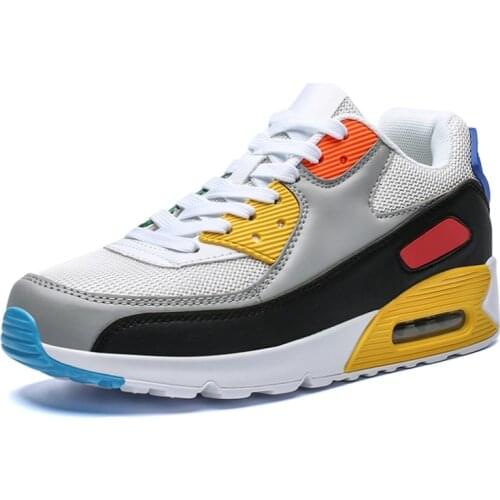 Women Sneakers Air Cushion Casual Shoes Breathable Sports Running Shoes PU Leather Mesh Women Shoes