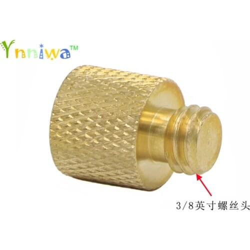 Golden New 1/4 inch Female to 3/8 inch Male Tripod Thread Reducer Adapter Brass Copper For Camera tripod Diameter of screw 3/8
