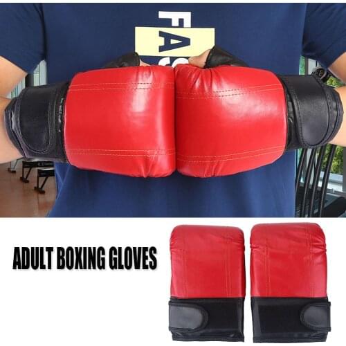 1Pair Adult Child Boxing Gloves Men Women Training Fighting Gloves PU Muay Thai Sparring Punching Kickboxing Glove