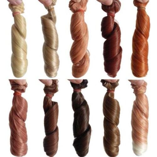 10PCS/LOT 15*100CM Wholesale Cheap 1/3 1/4 1/6 1/8 1/12 DIY Curly Wig Hair Dolls Wig