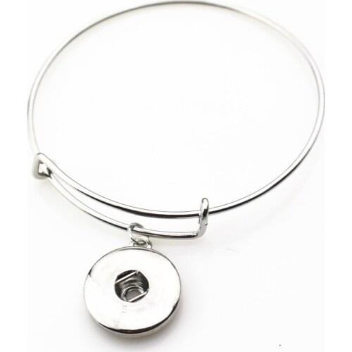 10pcs/lot ginger snap bracelet adjustable bangles&bracelet fit 18mm interchangeable snap button charms diy jewelry