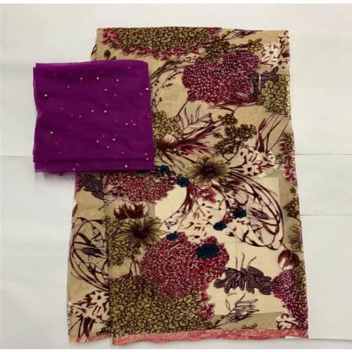 2020 High quality african velvet lace fabric 7 yards with embroidered velvet silk fabric for wedding sewing material.L78225