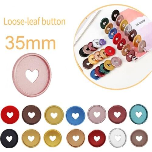 25pcs 35mm Mushroom Hole Binding Discs Binder Plastic Heart-shaped Notebook Binder Rings Mushroom Rings Binding Office Supplies
