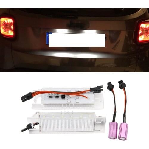2x Led License Number Plate Lights Canbus Error Free For Jeep Renegade 2014 2015 2016 2017