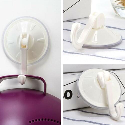 4 Vacuum Suction Cup Sucker Shower Towel Kitchen Bathroom Wall Door Hook Hanger