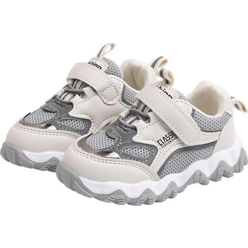 Breathable Baby Shoes Anti Slip Mesh Sport Soft Bottom 1-5 Years Old Kids Shoes for Boy Velcro Zapatos Ninas Casual Shoes BE50SH