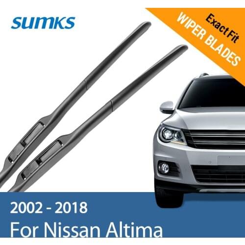 SUMKS Windshield Hybrid Wiper Blades for Nissan Altima Fit Hook Arms from 2002 to 2018