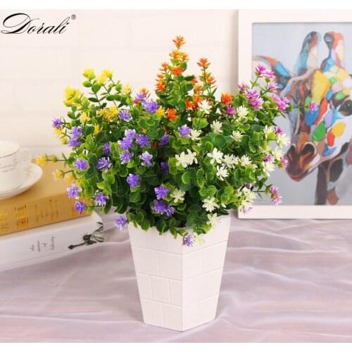 Artificial Flowers Outdoor Plant Shrubs Boxwood Plastic Leaves Fake Bushes Greenery Window Home Yard Garden Wedding Decor
