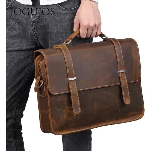 JOGUJOS Men's Leather Briefcases
