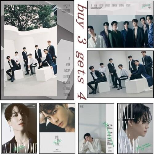 K-pop GOT 7 Album You Calling My Name Posters Clear Prints White Coated Paper Wall Stickers Art Poster room decoration Series 2