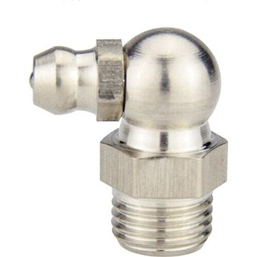 M5 M6*0.75/M6*1.0/M8*1.0 Male 45/90 Degree Stainless Steel Grease Zerk Nipple Fitting For grease gun
