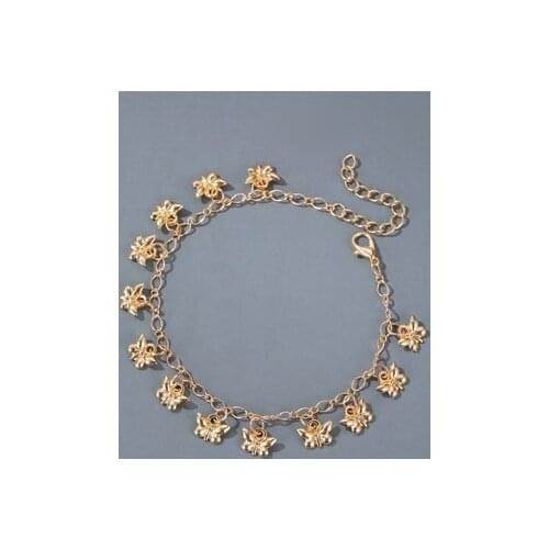 Fashion Cute Butterfly Anklets for Women Bohemian Simple Anklet Gold Color Chain Ankle Bracelet on Leg