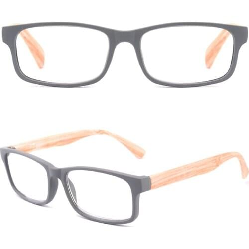 Wooden Design Mens Small Size Square Shape Fashionable Reading Glasses