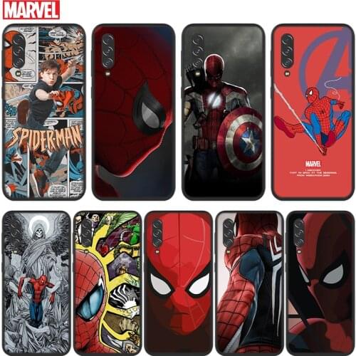 Avengers Spiderman For Samsung Galaxy A90 A80 A70S A60 A50S A40S A30S A20E A10S A2 Core 5G Black Soft Phone Case
