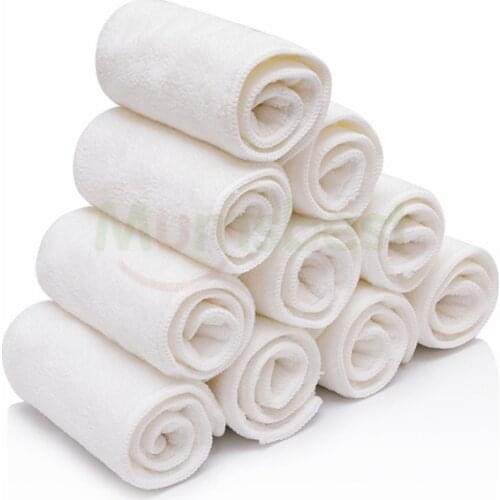 [Mumsbest] Big Size 10 Pcs Reuseable Children Cloth Diapers Inserts Microfiber Washable Nappy liners For Kids 13-25 kg