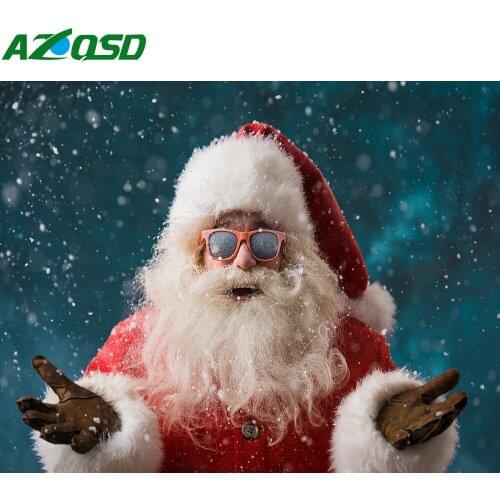 AZQSD Diamond Painting Diy Santa Claus Full Square Drill Home Decor Diamond Embroidery Cartoon Cross Stitch Kits Handmade Gift