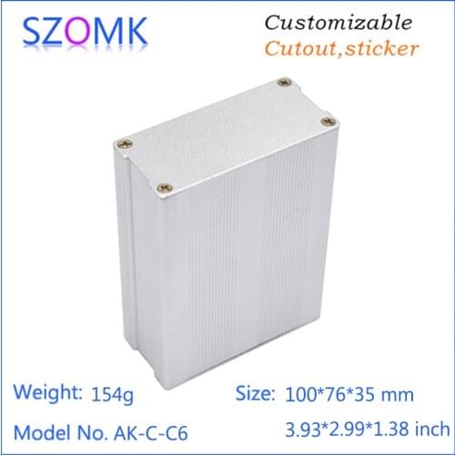 4 pcs, 36*76*100mm wall mounting aluminum enclosure electronics box hot selling aluminum housing electrical junction boxes