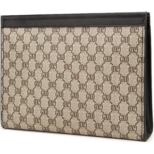 2021 New Fashion Business Men Clutch Bag Famous Brand Design Leather Envelope Handbag Male Large ipad Pouches Money Long Purse