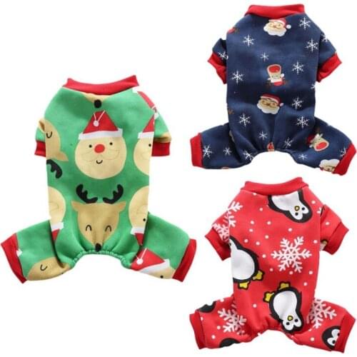 Autumn And Winter Dog Cat Warm Jumpsuit for Small Dogs Sleepingwear Warm Cat Pajamas