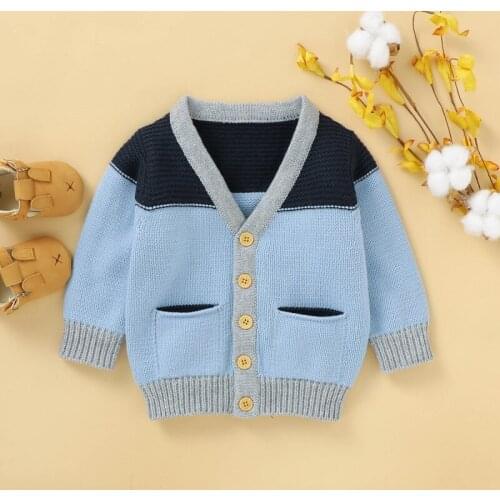 Autumn Children Kids Sweatshirt Baby Boy Girl Cardigan Knitted Cotton Casual Outerwear Autumn Clothes