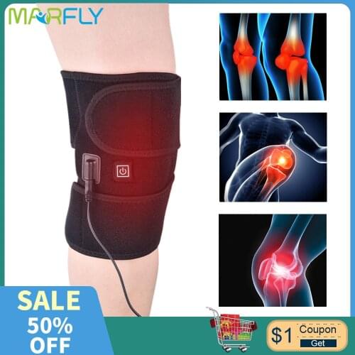 Arthritis Knee Brace Support Pads Thermal Electric Physiotherapy Heating Kneepad Relieve Knee Massager Joint Pain Rehabilitation