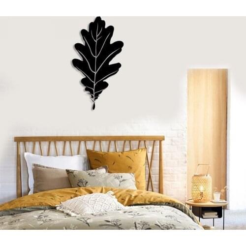 Detailed Leaf Pattern Wall Accessory Wooden Table 50x27cm